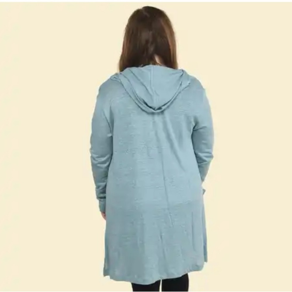 Women’s Linen Hooded Cardigan - Picture 4 of 12